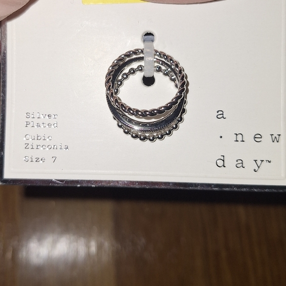 a new day Jewelry - A New Day Silver Cubic Zirconia Ring Set
